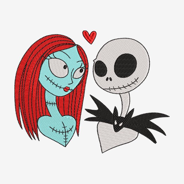 Jack and Sally embroidery designs