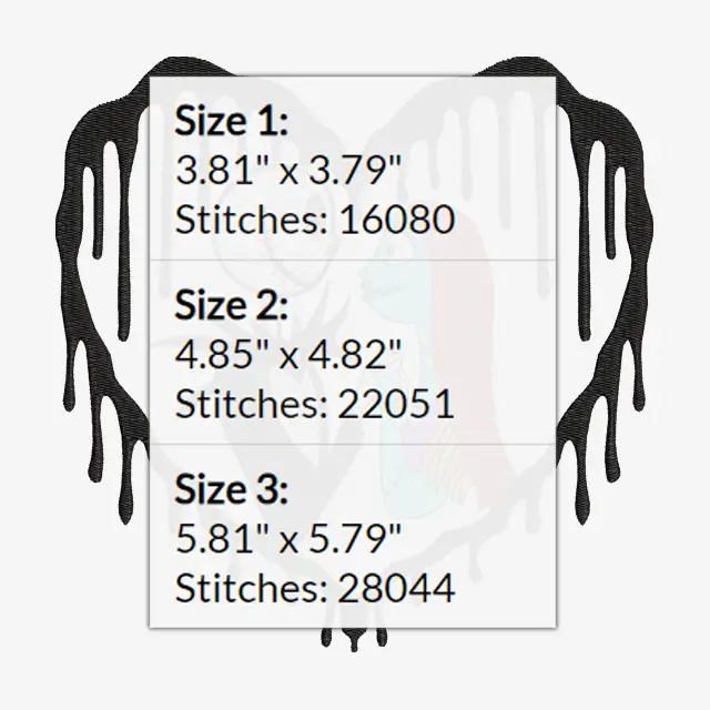 Jack and Sally in Heart Embroidery Design
