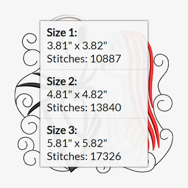 Jack and Sally Sketch Embroidery Design