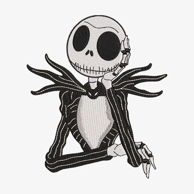 Jack Skellington Machine Embroidery Design