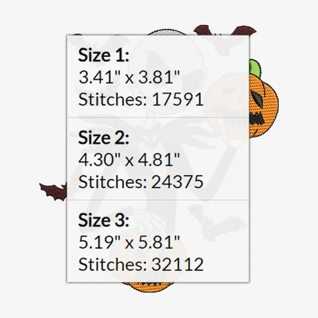 Jack with Pumpkin Embroidery Design