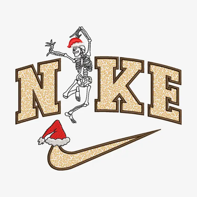 Nike Skeleton Embroidery Designs