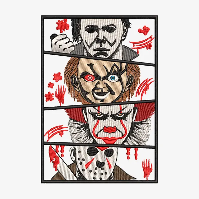 Horror Movie Embroidery Designs
