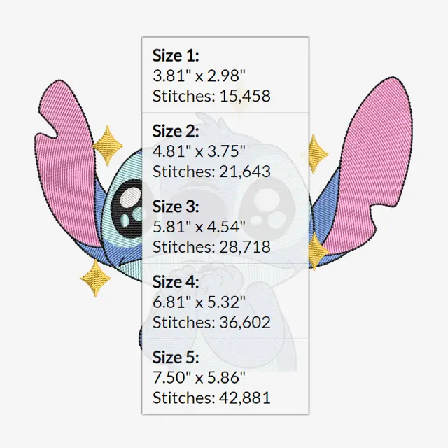 Stitch with Stars Machine Embroidery Design File
