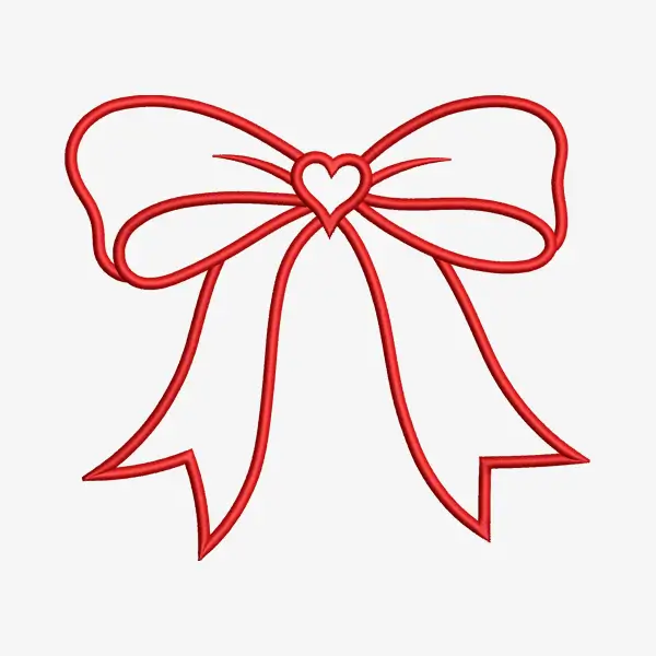 Bow Embroidery Design