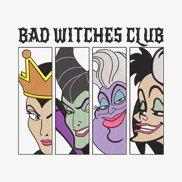 Bad Girls Witches Club Embroidery Designs