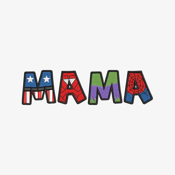Boy Mama Embroidery Design