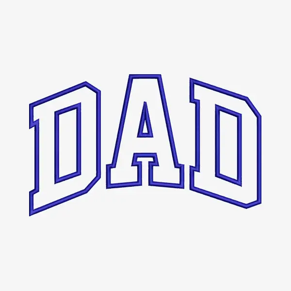 DAD Applique Embroidery Design