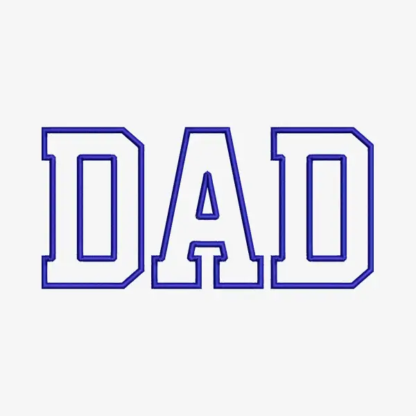 DAD Applique Embroidery Design