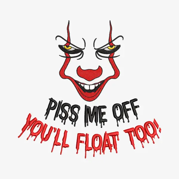 Horror Clown Embroidery Designs
