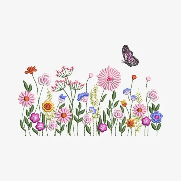 Meadow Embroidery Design
