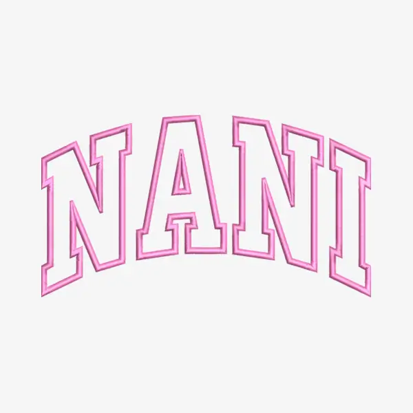 Nani Arched Applique Embroidery Design
