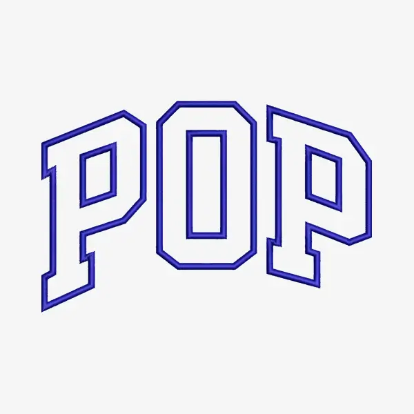 Pop Arched Embroidery Design