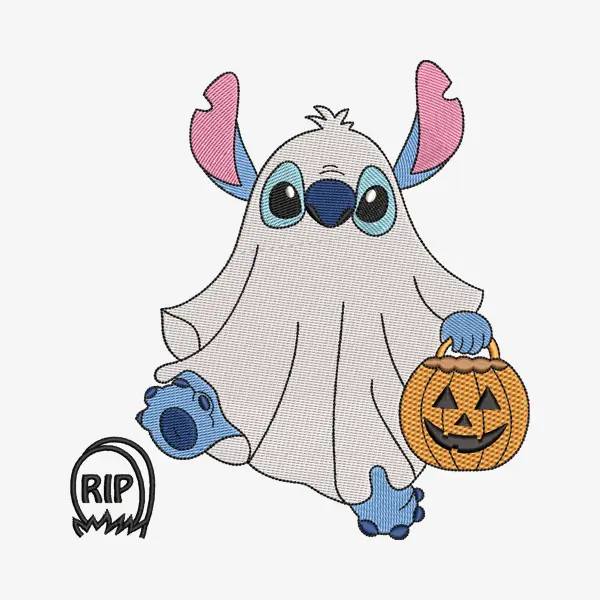 Spooky Ghost Embroidery Design