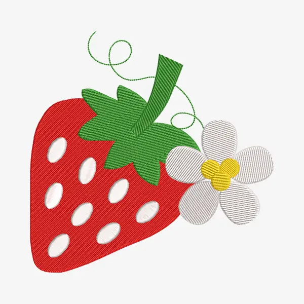 Strawberry Embroidery Design