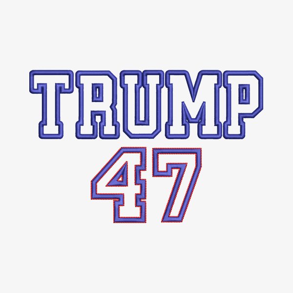 Trump Applique Embroidery Design