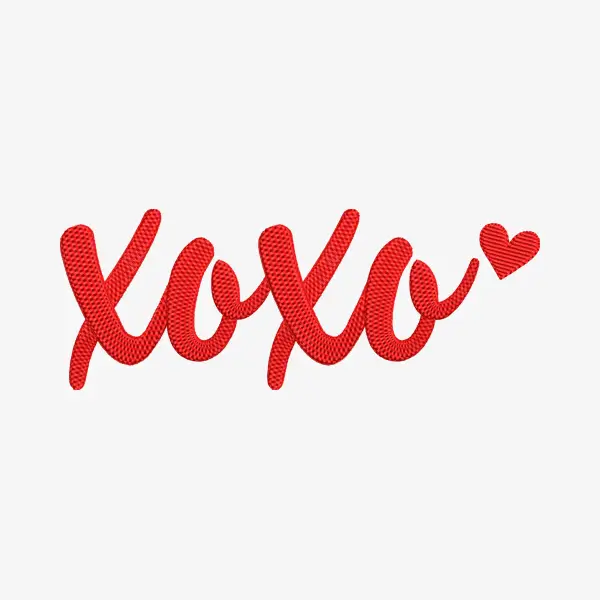 XoXo Embroidery Design