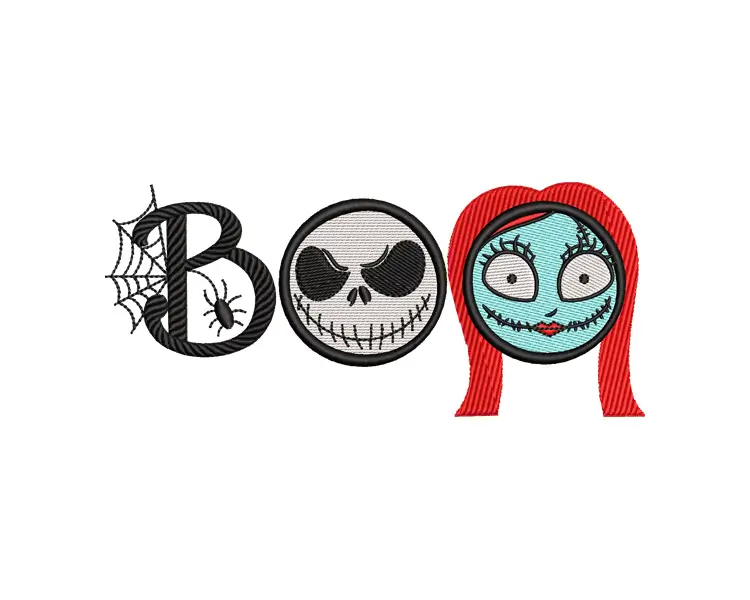 Boo Embroidery Design