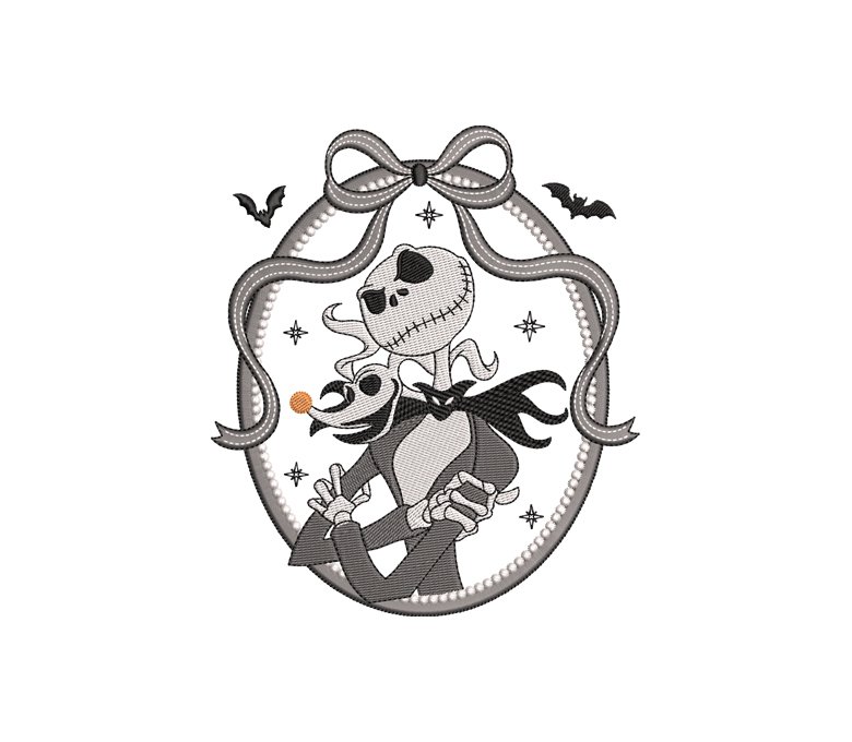 Bow Pumpkin King Embroidery Design