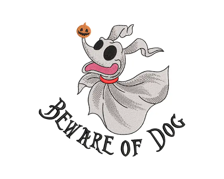 Halloween Dog Embroidery Design