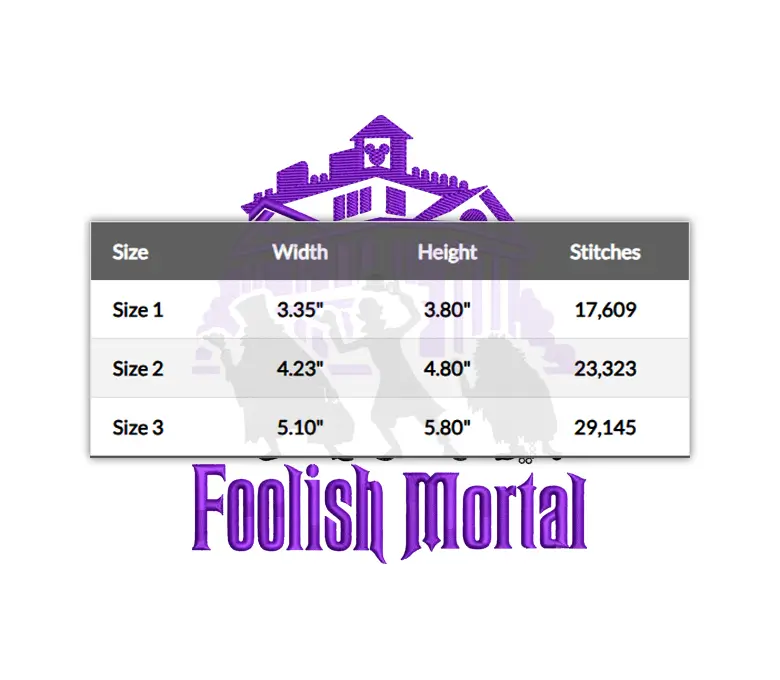 Halloween Embroidery Design, Beware of Hitchhiking Ghost Digital Machine Embroidery Files, Haunted Mortal Design, 3 Sizes, Digital Downloads