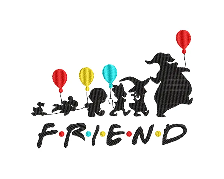 Halloween Friends Embroidery Designs