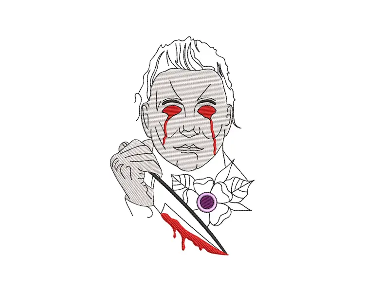 Halloween Horror Embroidery Design