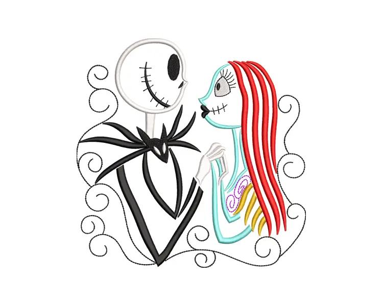 Halloween King Jack Embroidery Design