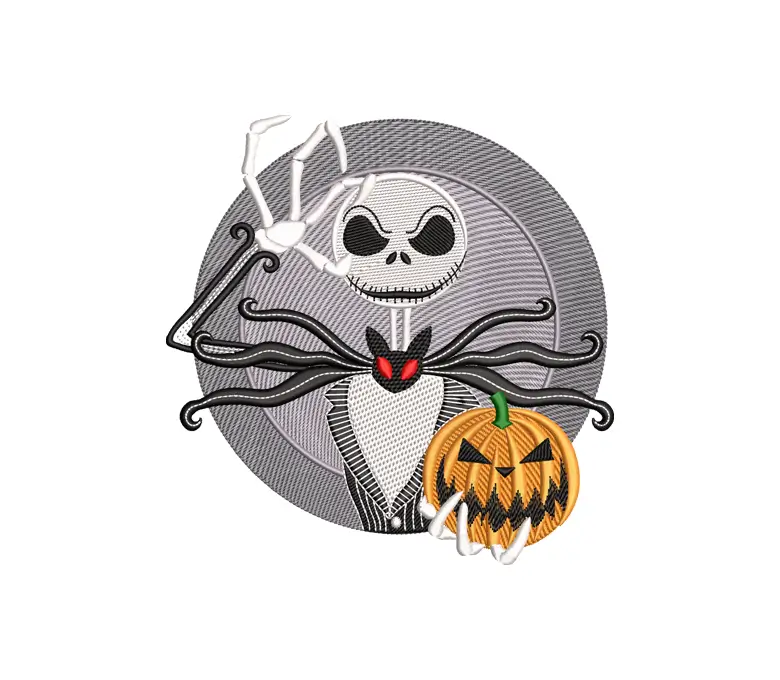 Halloween Skeleton Embroidery Design