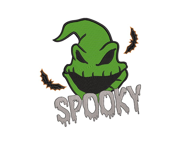 Halloween Spooky Embroidery Design