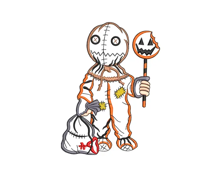 Halloween Trick or Trait Embroidery Design