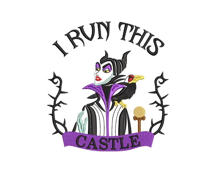 Halloween Villains Female Embroidery Design