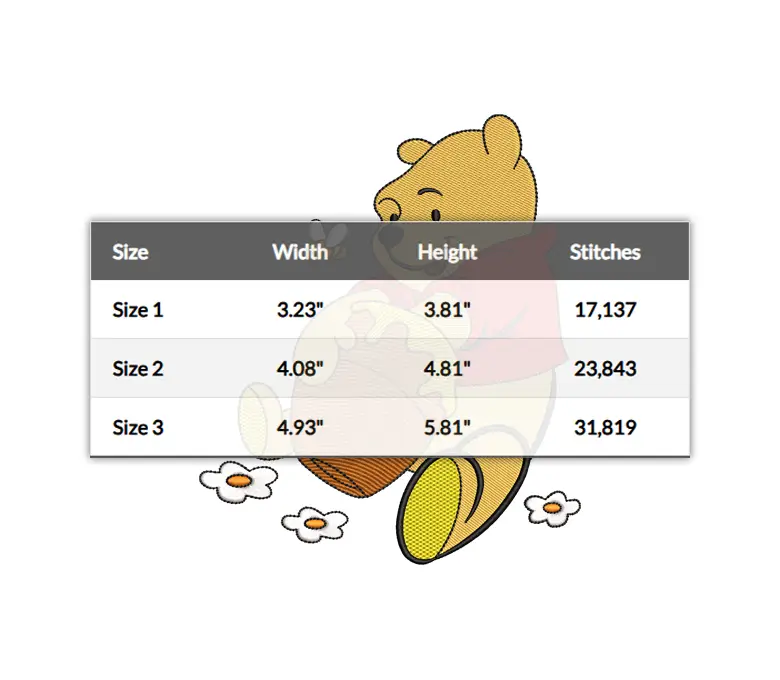 Honey Pot Bear Embroidery Design, Oh Bother Pooh Bear Embroidery Design, Cute Bear Pooh Machine Embroidery Files - 4 sizes, Digital Download