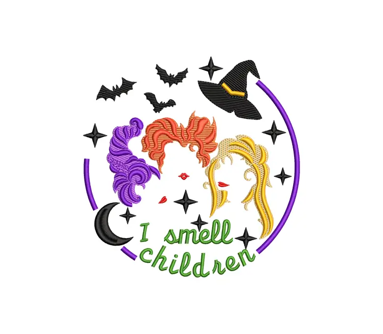 I Smell Children Embroidery Design