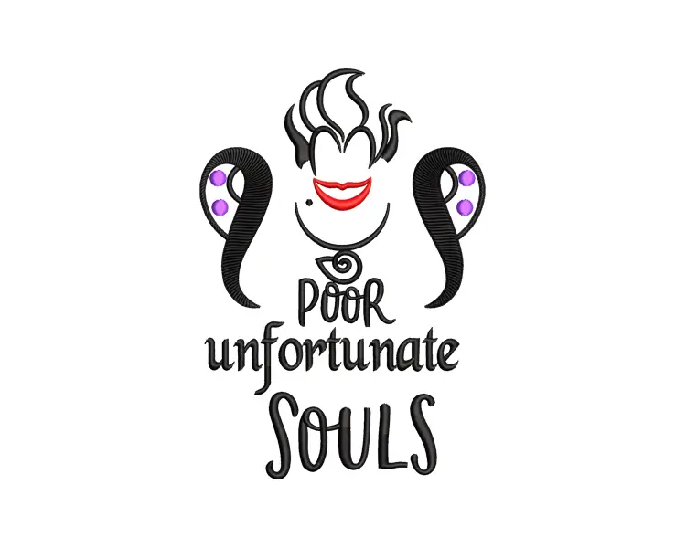 Poor Unfortunate Soul Embroidery Design