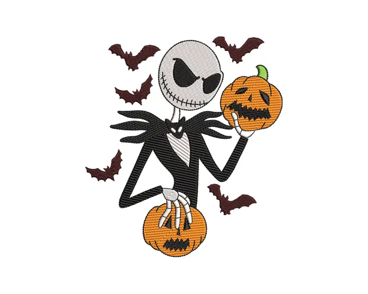 Pumpkin King of Halloween Embroidery Design