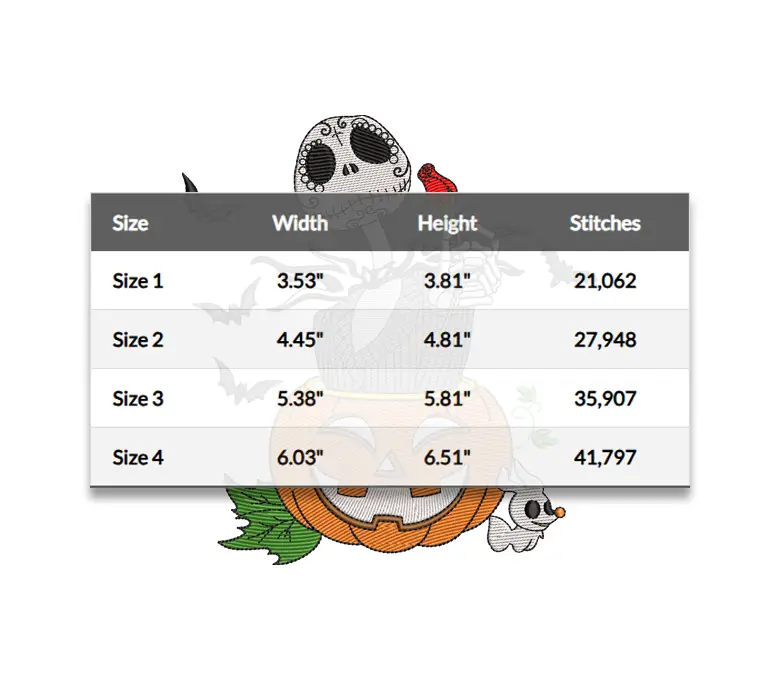 Pumpkin King of Halloween Jack Embroidery Designs, Jack Skeleton Pumpkin Digitizing Machine Embroidery Files