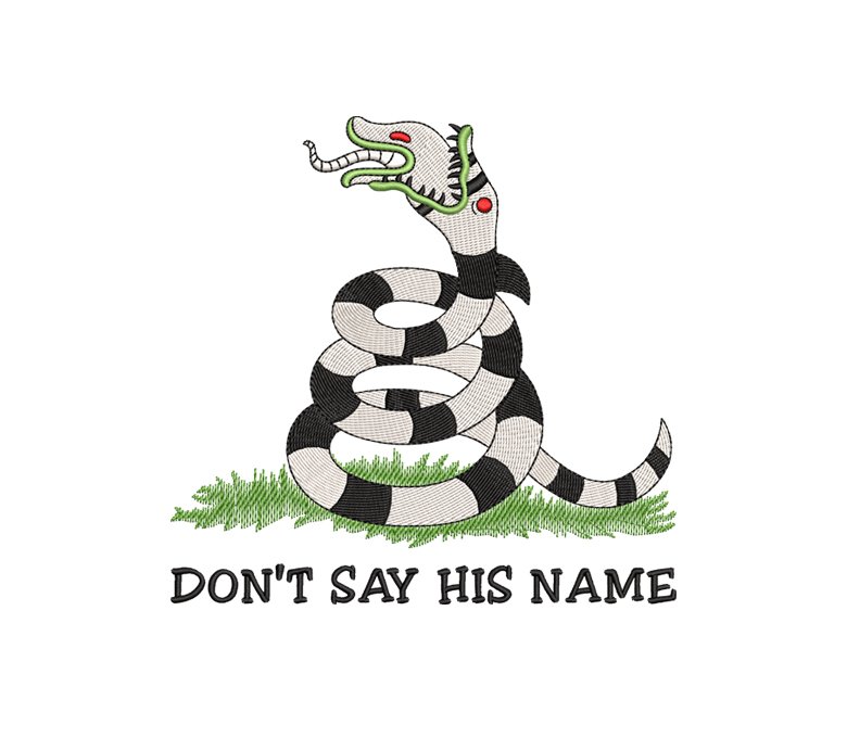 Sandworm Snake Embroidery Design