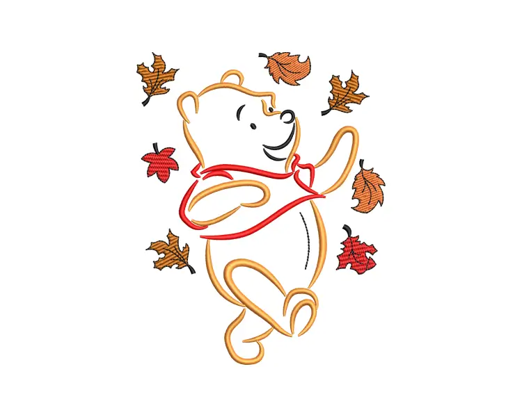 Smiley Bear Embroidery Design