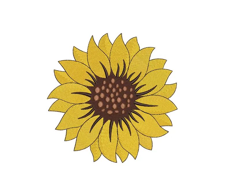 Sunflower Machine Embroidery Design