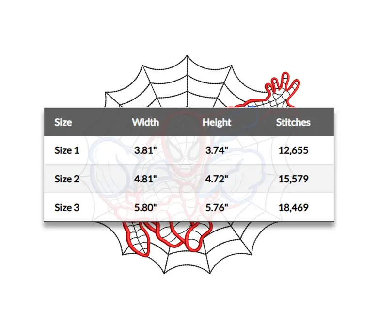 Superhero Applique Embroidery Design, Superhero Embroidery Design, Embroidery Pattern Spider, Applique Digitizing Machine Embroidery Files