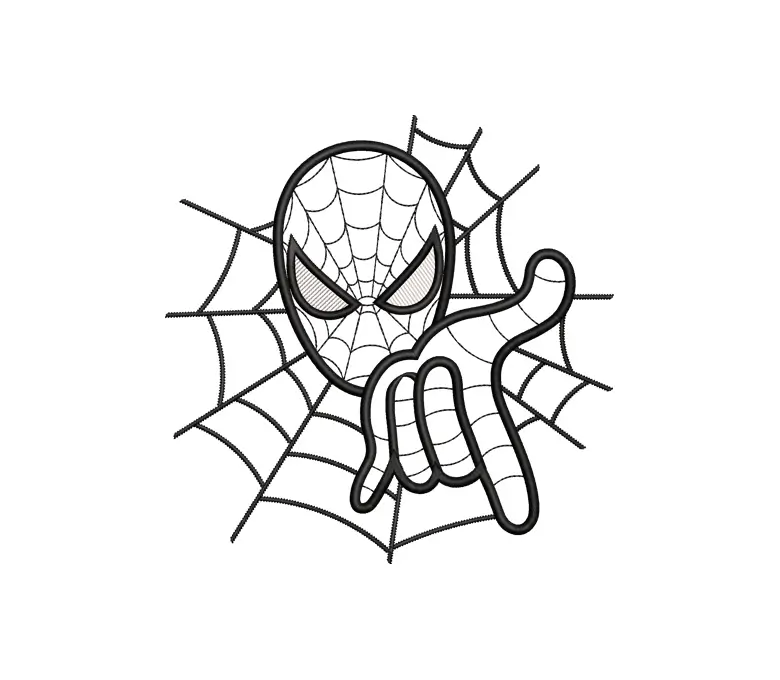 Superhero Applique Embroidery Design