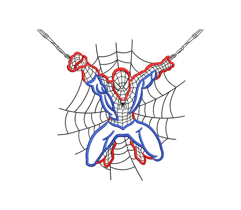Superhero Sketch Embroidery Design